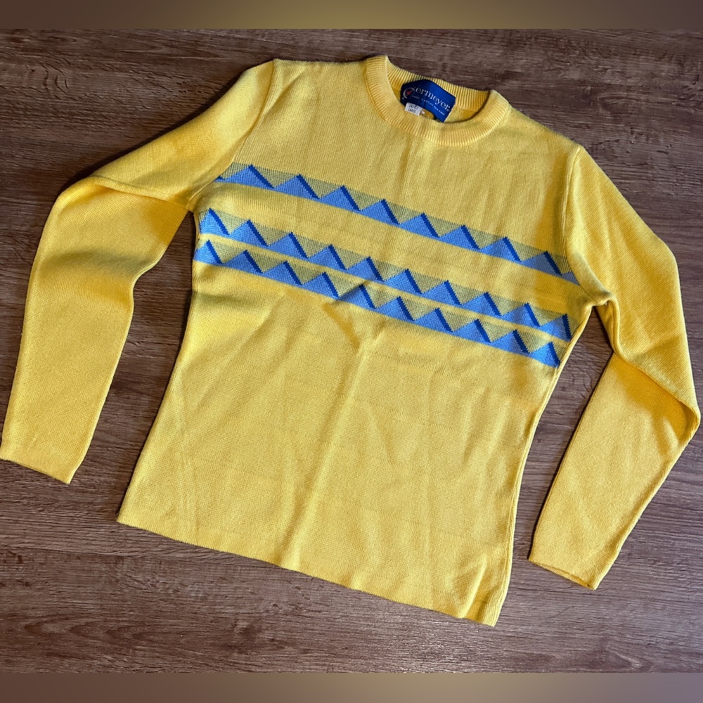Vintage Obermeyer Geometric Pattern Sweater